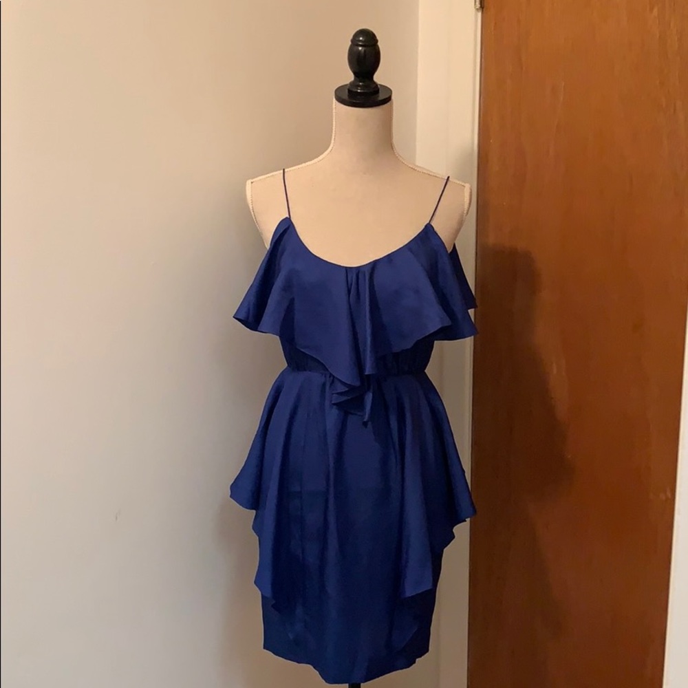 Julie Dillon cobalt blue cocktail dress